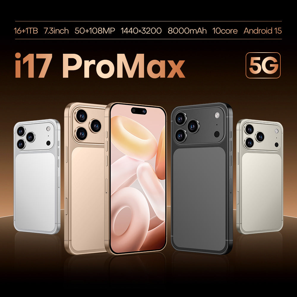 i17ProMax无线充复刻版4G跨境手机安卓智能手机3+64GB厂家代发